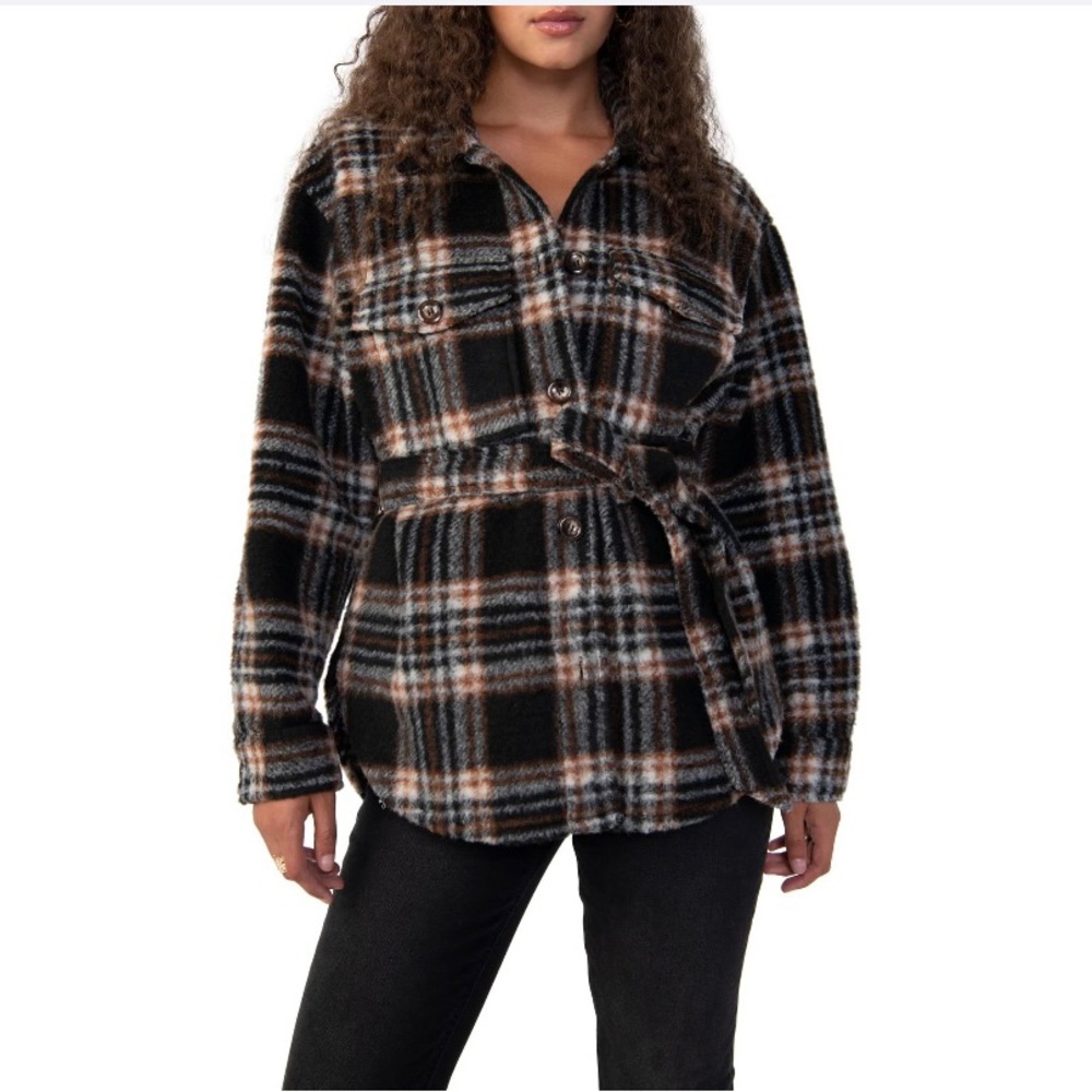 Sanctuary Shay Shacket Essex plaid
